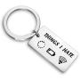 WUSUANED Programmer Gamer Gift Things I Hate Funny Keychain Computer Gamer Jewelry Gift for Developer Video Game Lover