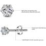 5 Pairs Stainless Steel Cubic Zirconia Stud Earrings Set for Hypoallergenic Multi-Piercing Ears of Men,Women,Boys & Girls