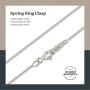 Rose Gold Plated Sterling Silver 1mm Box Chain w/spring ring