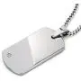 | Crucible Tungsten Carbide Diamond Dog Tag Pendant Curb Chain Necklace - 24'' | Crucible Tungsten Carbide Diamond Dog Tag Pendant Curb Chain Necklace - 24''