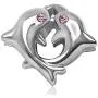 JMQJewelry Small Dolphin Love Birthstone Eyes Charms for Bracelets Mothers Grands Sister Gifts