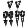ORAZIO Earrings for Men Women Stainless Steel Kpop Triangle Punk Huggie Hoop Earrings
