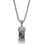 LC8 Jewelry Hip Hop PX Design Z Capsule Medicine Pill Holder Container Pendant Cremation Urn Necklace with 24 Inch Stainless Steel