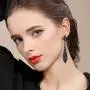 EVER FAITH Womens Austrian Crystal Double Waterdrop Pierced Dangle Earrings EVER FAITH Womens Austrian Crystal Double Waterdrop Pierced Dangle Earrings