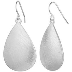 HUIMEI Fishhook Teardrop Earrings with Brushed Finished Dangle Earrings