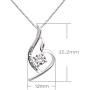ALOV Jewelry Sterling Silver Mother and Daughter Cubic Zirconia Pendant Necklace