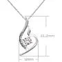 ALOV Jewelry Sterling Silver Mother and Daughter Cubic Zirconia Pendant Necklace ALOV Jewelry Sterling Silver Mother and Daughter Cubic Zirconia Pendant Necklace