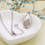 Engraved Teardrop Urn Necklace for Ashes Simple Cremation Keepsakes Memorial Cremation Jewelry for Loved One