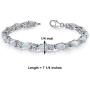 Created Opal Bracelet Sterling Silver Tear Drop 10.00 Carats