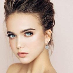 SHINEFUTURE Dangle earrings for women Bridal Earrings with Sparkling Dangle Lever Backed Earrings for Women