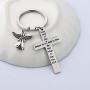 FUSTMW Religious Cross Keychain Faith Christian Bible Quote Prayer Gifts Religious Gifts Scripture Jewelry Bible Verse Gifts Proverbs 30:5