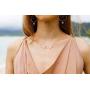 Your Always Charm Ocean Wave Necklace Sea Jewelry for Surfer Beach Lover (rose gold)