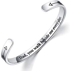 Remembrance Jewelry Memorial Bracelet Sympathy Gift for Loss Loved One Mom Dad Remembrance Cuff Bangle for Women Girls