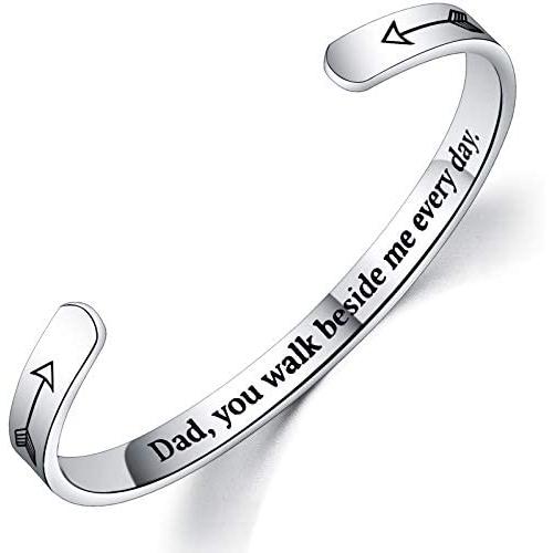 Remembrance Jewelry Memorial Bracelet Sympathy Gift for Loss Loved One Mom Dad Remembrance Cuff Bangle for Women Girls