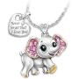 RTY Inspirational Gift Never Forget That I Love You Necklace Earrings Animal Jewelry Lucky Elephant Love Heart Pendant Necklace for Mom Wife Girlfriend