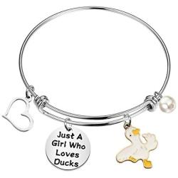 FAADBUK Funny Ducks Bracelet Animal Lover Gift Just A Girl Who Loves Ducks Jewelry Bracelet Ducks Lover Gift Ducks Jewelry