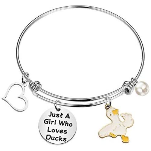 FAADBUK Funny Ducks Bracelet Animal Lover Gift Just A Girl Who Loves Ducks Jewelry Bracelet Ducks Lover Gift Ducks Jewelry