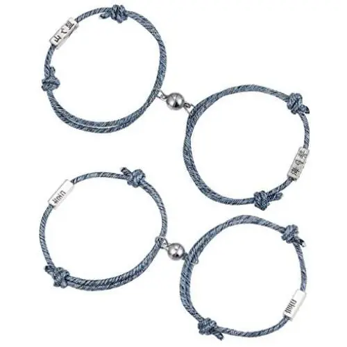 FUTTMI Couple Bracelets -Mutual Attraction Rope Braided Couple Bracelets for Women Men Magnetic Charm Bracelets Handmade Adjustable Vows of Eternal Bracelets Gift Jewelry FUTTMI Couple Bracelets -Mutual Attraction Rope Braided Couple Bracelets for Women Men Magnetic Charm Bracelets Handmade Adjustable Vows of Eternal Bracelets Gift Jewelry