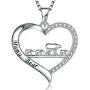 MUATOGIML 925 Sterling Silver Love Heart Pendant Mama Bear Panda Elephant Sloth Animal Necklace Mother Son Daughter Jewelry Gifts for Women Mom Family MUATOGIML 925 Sterling Silver Love Heart Pendant Mama Bear Panda Elephant Sloth Animal Necklace Mother Son Daughter Jewelry Gifts for Women Mom Family