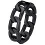 PROSTEEL 316L Stainless Steel Ring, Black/18K Real Gold Plated, 6.4mm Cuban Link Design Band Ring for Men/Women(with Gift Box)