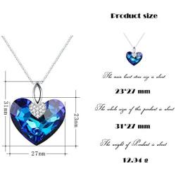 XUPING Gifts Beautiful Pendant Love Crystals from Swarovski Heart Necklace Women Jewelry