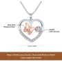 Angelady Silver Butterfly Pendant Necklaces for Women & Girls - Love Heart Necklace Birthday Christmas Valentine Jewellery Gifts for Girlfriend, Wife, Sister