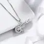 Music Note Heart of Treble and Bass Clef Necklace Women 925 Sterling Silver Infinity Love Musician Pendant Fans Music Symbol Jewelry