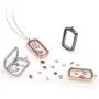 Paialco Magnetic Rectangle Glass Window Floating Locket Pendant Necklace Paialco Magnetic Rectangle Glass Window Floating Locket Pendant Necklace