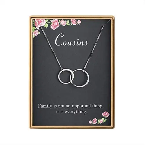 Two Interlocking Infinity Double Circles Necklace S925 Sterling Silver Mother Daughter Sister Jewelry Gift for Women Two Interlocking Infinity Double Circles Necklace S925 Sterling Silver Mother Daughter Sister Jewelry Gift for Women