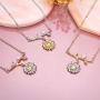 Iefil Sunflower Necklace for Women Girls, You are My Sunshine Sunflower Necklace Sunflower Heart Necklace Dainty Sunflower Pendant Sunflower Jewelry Gifts for Women Girls