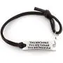 Inspirational Gifts for Women Saying Stamped You are Loved You are Valued You are Beautiful Leather Inspirational Bracelet