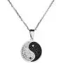 Yin Yang necklace Surgical Stainless Steel Chinese Taiji Bagua Jewelry with Diamond Eight Diagrams