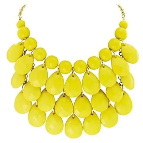 JANE STONE Fashion Floating Bubble Necklace Teardrop Bib Collar Statement Jewelry for Women JANE STONE Fashion Floating Bubble Necklace Teardrop Bib Collar Statement Jewelry for Women