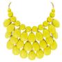 JANE STONE Fashion Floating Bubble Necklace Teardrop Bib Collar Statement Jewelry for Women