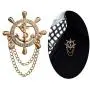 Aineecy Mens Anchor Rudder Lapel Brooch Pins Rhinestone Chain Tassel Suit Brooch for Men Fashion Party Jewelry Aineecy Mens Anchor Rudder Lapel Brooch Pins Rhinestone Chain Tassel Suit Brooch for Men Fashion Party Jewelry