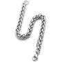 Xusamss Fashion Titanium Steel Wheat Link Bracelet,9.0'' Wrist
