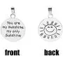 TISDA Birthstone Crystals Necklace,''You are my Sunshine my only Sunshine'' Necklace 18'' chain