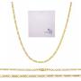 10K Yellow Gold Figaro Chain Necklace Unisex, 10K Gold Chain, 2.2 MM Real 10K Gold Italian Figaro 3+1 Link Necklace With Lobster Clasp, Linen textured Gift Box and Polishing Cloth Included