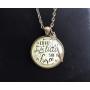 Gutsy Goodness Though She Be But Little Necklace Shakespeare Fierce Quote Arrow Jewelry 24''