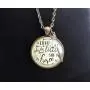 Gutsy Goodness Though She Be But Little Necklace Shakespeare Fierce Quote Arrow Jewelry 24''