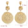 KITTENSXC Rattan Drop Earrings Handmade for Women Wicker Braid Drop Dangle Earring Fashion Jewelry Lightweight Statement Earrings