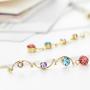 Neoglory Jewelry 14k Gold Plated Multicolor Beads Rhinestone Dangle Earrings 2.5''