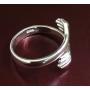 ZMBKHYBG 2 Pcs Hugging Hands Rings Silver Embrace Open Rings Adjustable Couple Hug Rings Romantic Lover Statement Wedding Ring Jewelry
