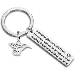 HOLLP Hummingbird Keychain Free Bird Jewelry Humming Bird Lover Keyring Gift for My Love Wishes Jewelry Hope Gift
