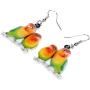 NEWEI Acrylic Sweet Africa Fischers Lovebird Parrot Earrings Dangle Drop Fashion Animal Jewelry for Women Girls Gift Charms