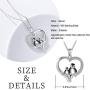 CHENGHONG 925 Sterling Silver Penguin Heart Pendant Cute Animal Necklace Penguin Necklace Jewelry Birthday Gifts for Women, Daughters, Loved Ones