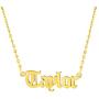Joycuff Old English Name Necklace(Over 800 Names are in Stock) Personalized 18K Gold Plated Monogram Jewelry Christmas Birthday Gift for Women