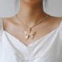 Yixin Butterfly Choker Necklace for Women Girls Crystal Rhinestone Ball Tennis Chain Jewelry Pendant Collar Necklace at Party Wedding