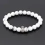 POSHFEEL Pineapple Charm Bracelets for Lovers Couple Black Matte Agate & White Howlite 8mm Beads Bracelet, 7.6''+7.2'' POSHFEEL Pineapple Charm Bracelets for Lovers Couple Black Matte Agate & White Howlite 8mm Beads Bracelet, 7.6''+7.2''