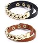 DDWW 2 Pcs Women Multi-Layer Leather Wrap Bracelet Handmade Wristband Braided Rope Cuff Bangle
